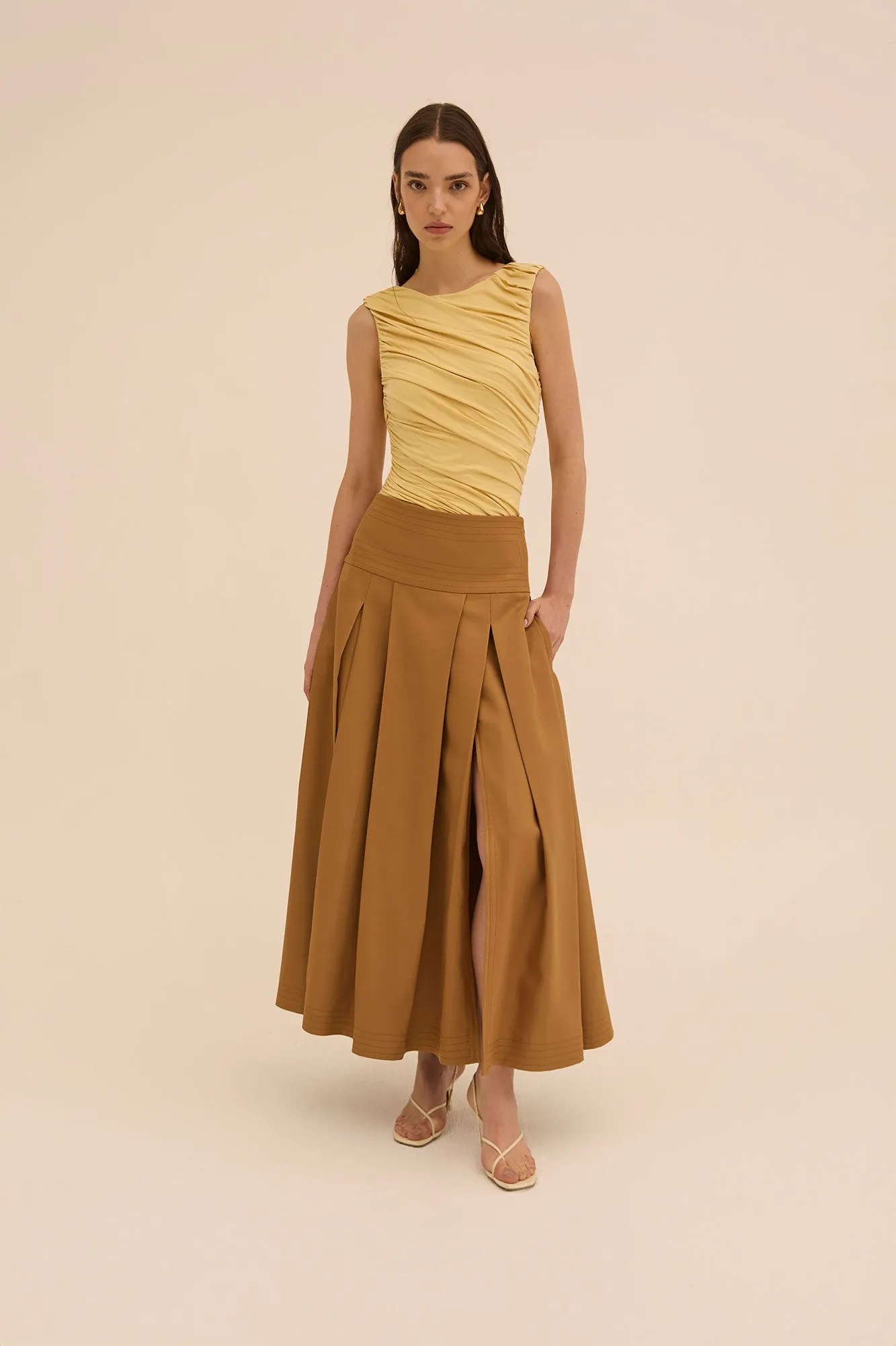 Layan Skirt in Brown