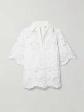 Lexi broderie anglaise linen top