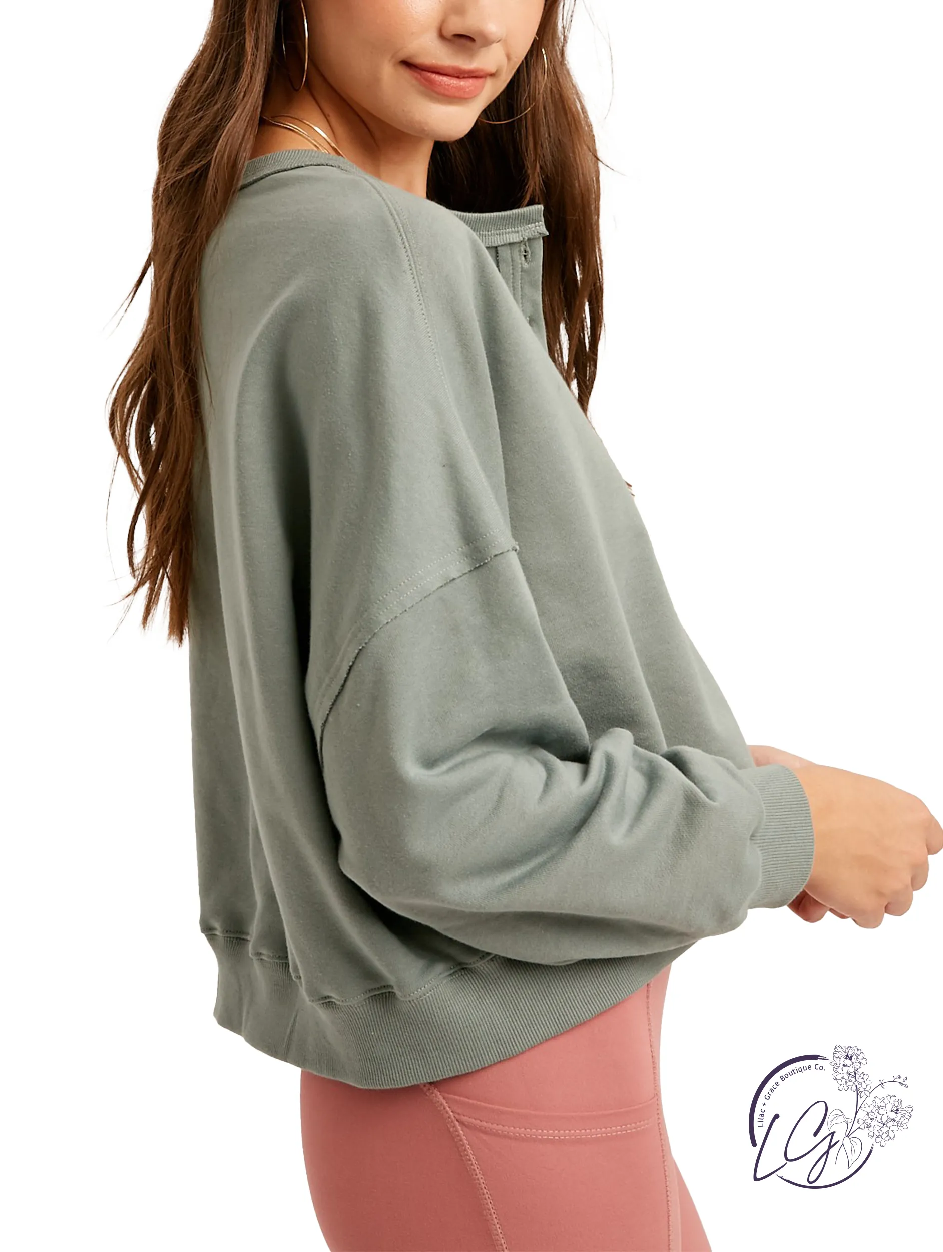 Lounge-ready Dolman Sweatshirt