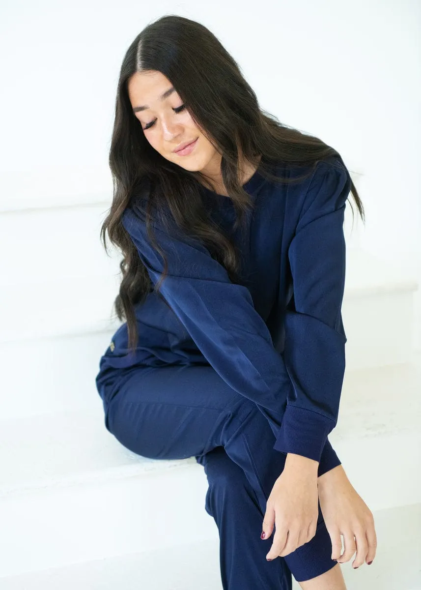 Must be Satin Pajamas - Navy Evening Blue