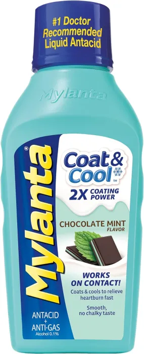 Mylanta Coat & Cool Antacid Mint Chocolate 12Oz