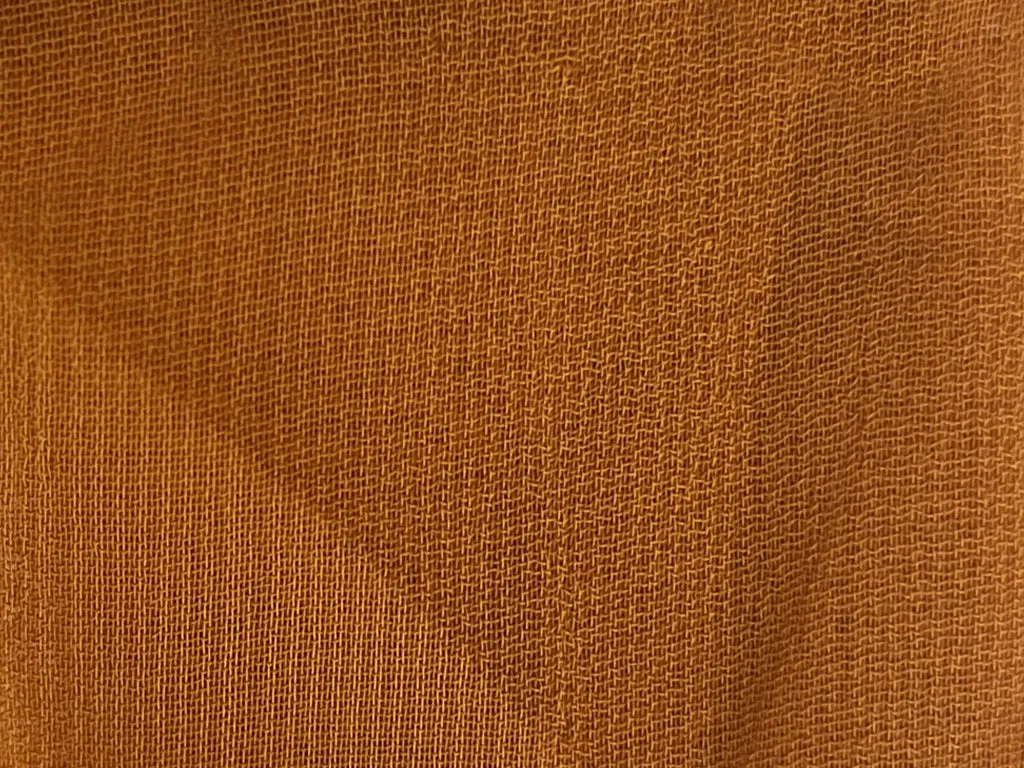 Ochre Yellow Plain 60 Grams Georgette Fabric