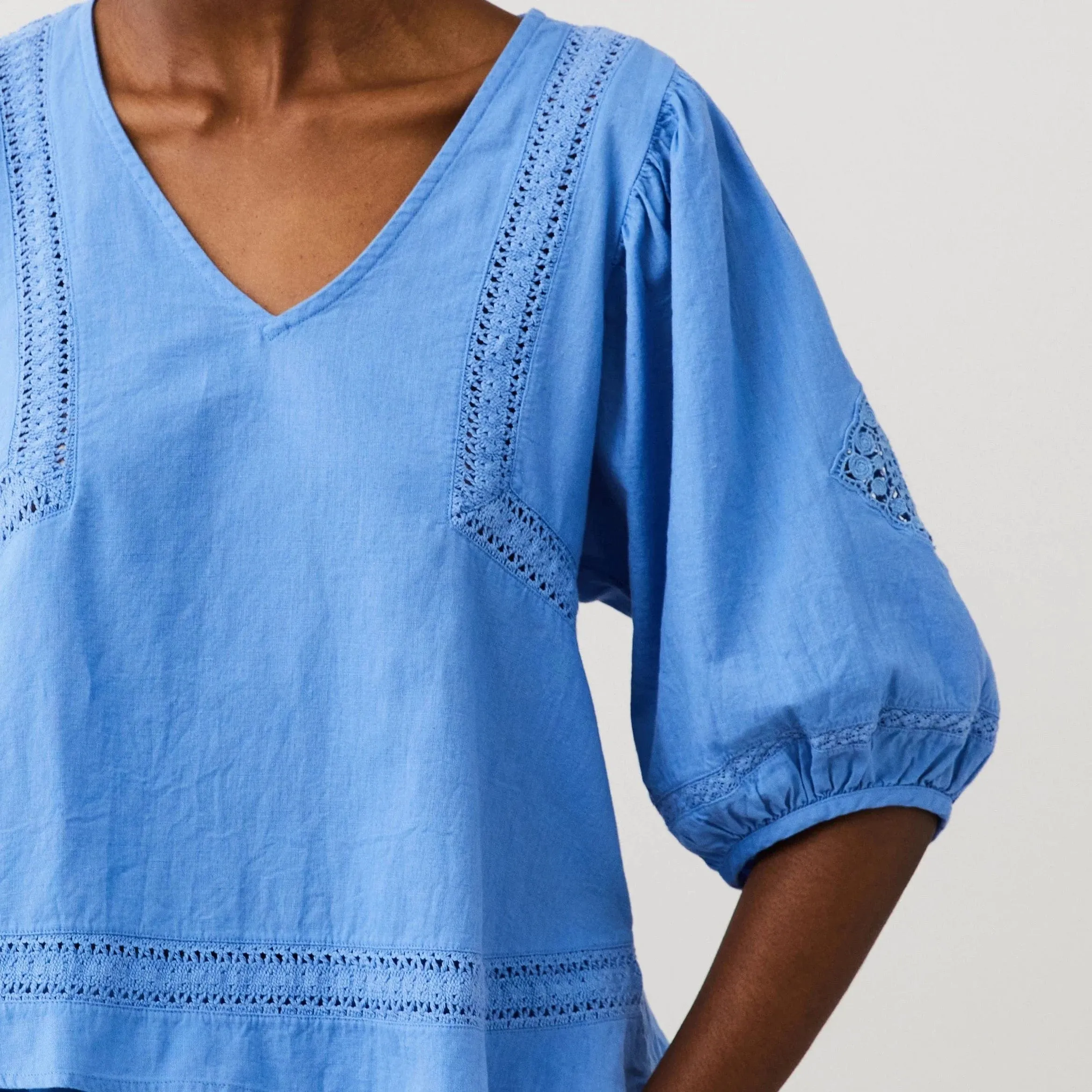 Odd Molly Zuri Blouse Sweet Blue