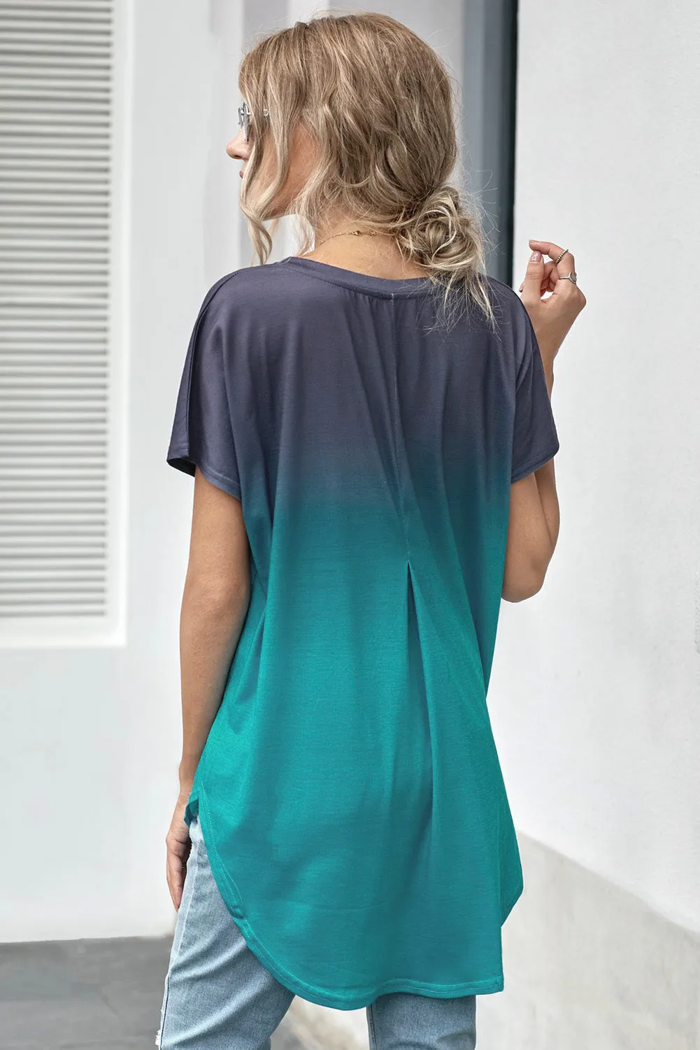 Ombre Color Block Shirt