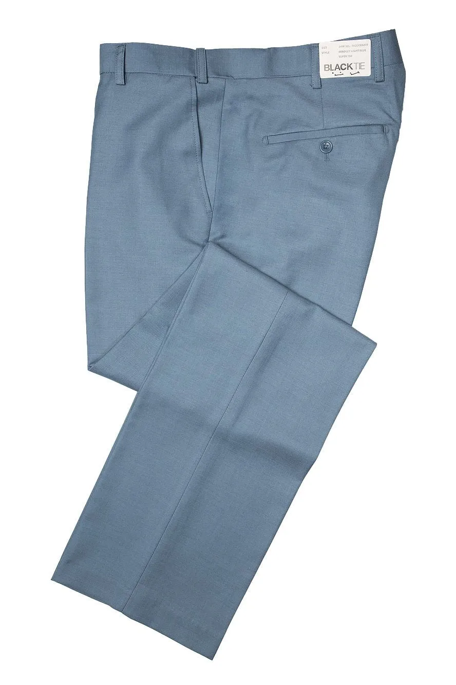 "Bradley" Light Blue Luxury Wool Blend Suit Pants