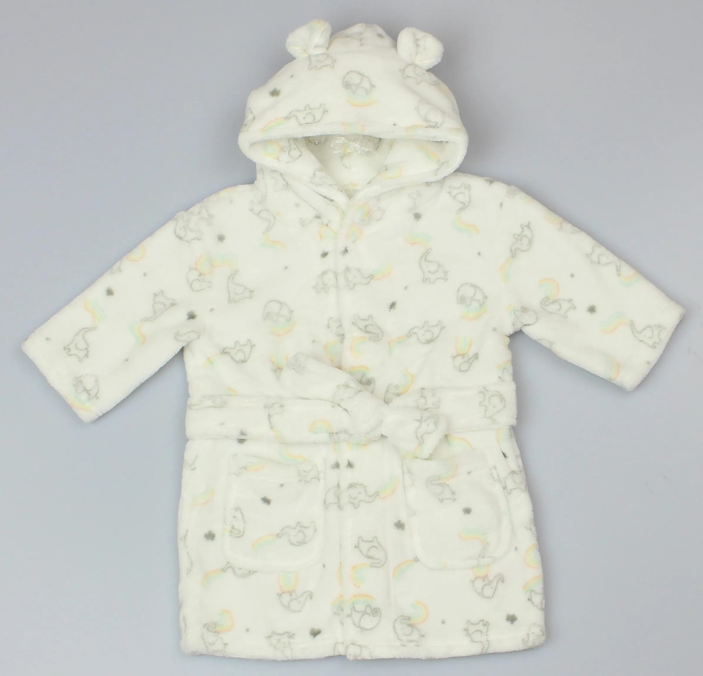 Rainbow Elephant  Super Soft Dressing Gown (12-18 & 18-24 Months) (PK6) WF3930