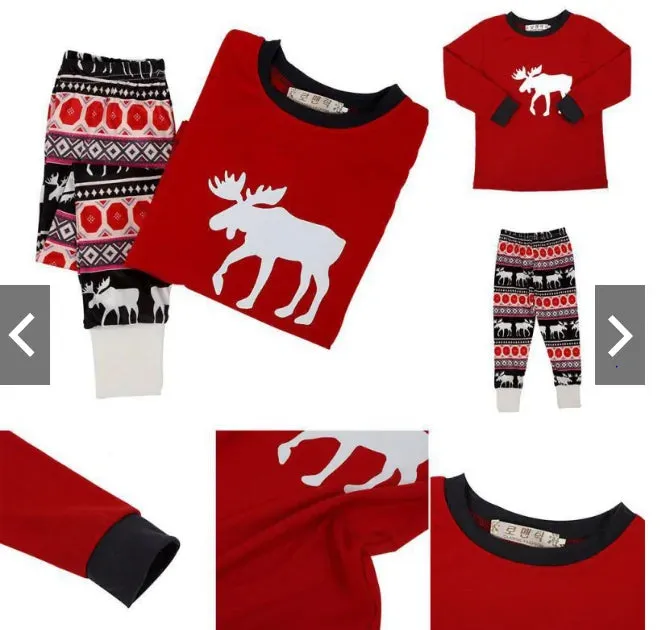 Reindeer Design  Matching Christmas Pajamas