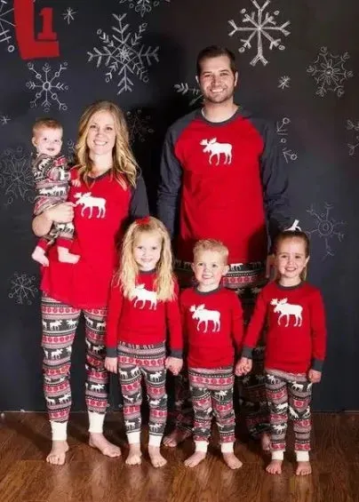 Reindeer Design  Matching Christmas Pajamas