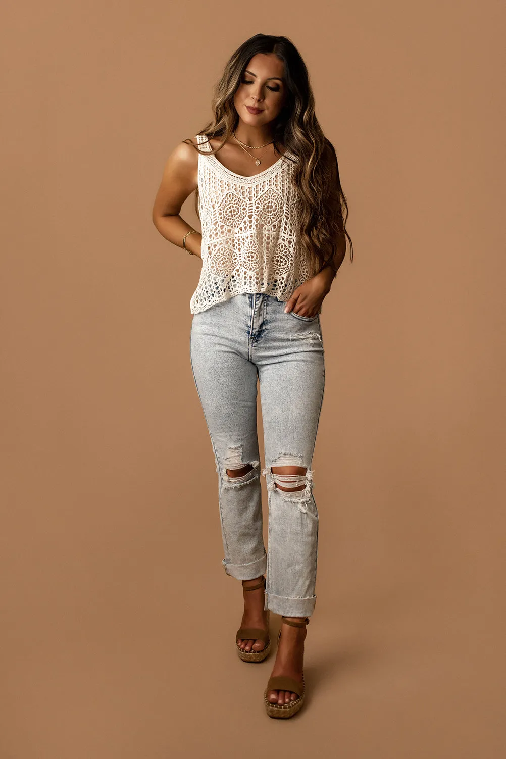 Remi High-Rise Distressed Straight Jeans | FINAL SALE