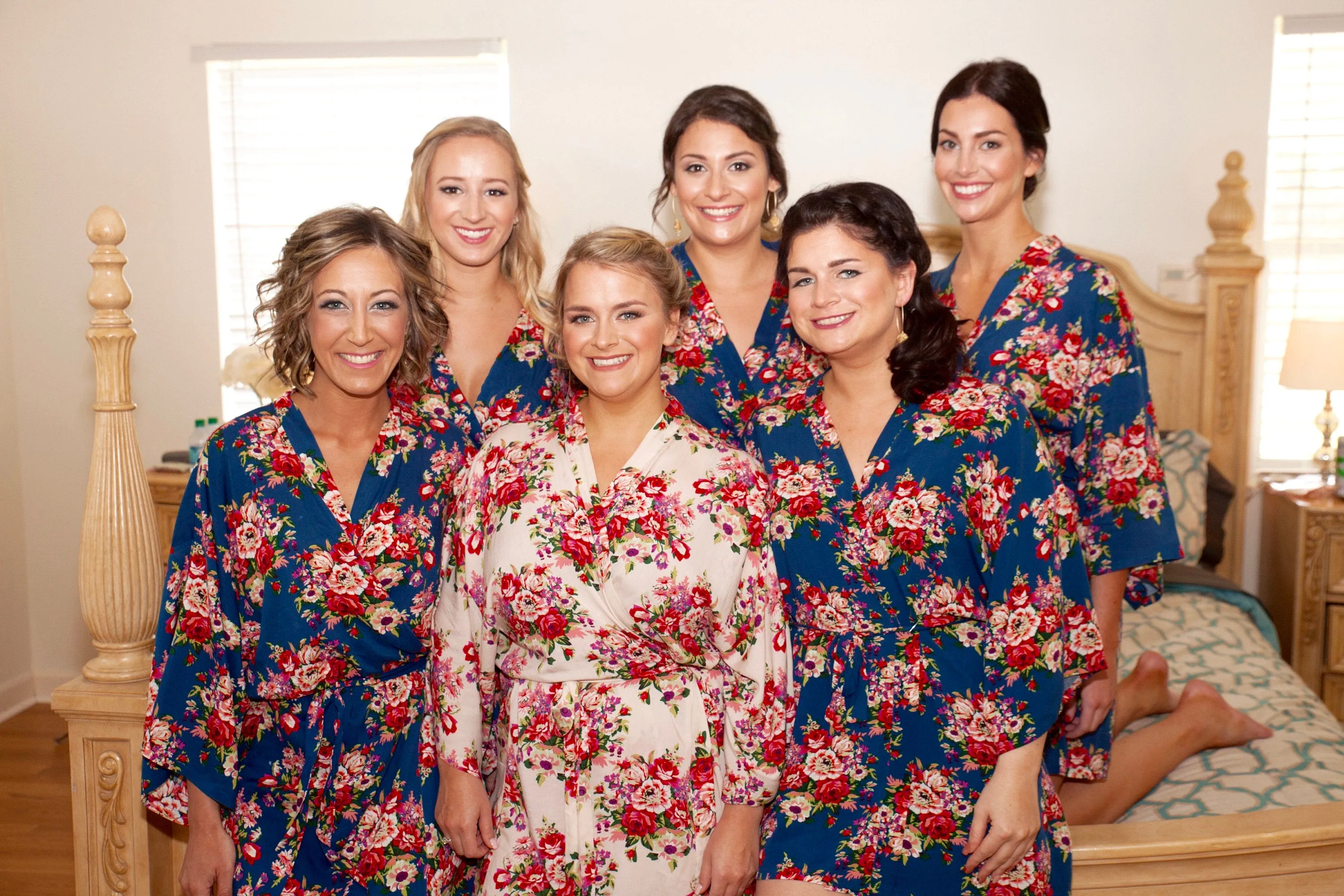 Sale! Bridesmaid Robes -Floral Cotton Robes -Getting Ready Robes -Bridal Party -Kimono Robe***Discount for Multi Orders, Please message us**