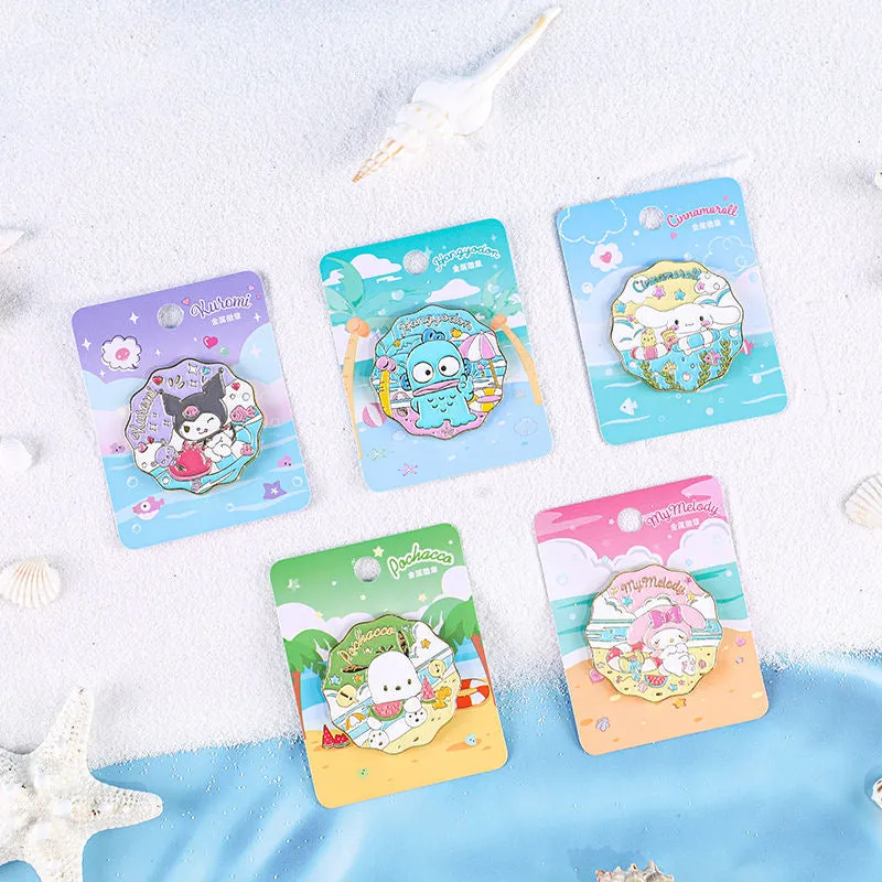 Sanrio Beach Fun Medal Pins