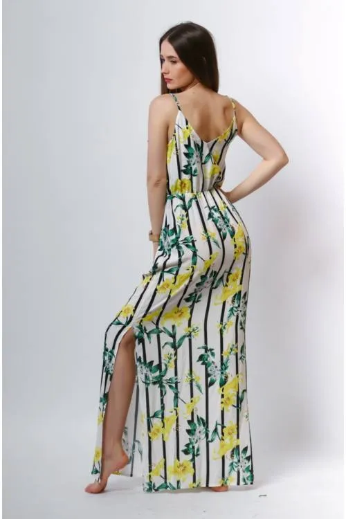 Tropical Print Maxi Dress