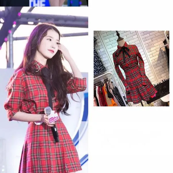 Ulzzang plaid three-piece KF90105