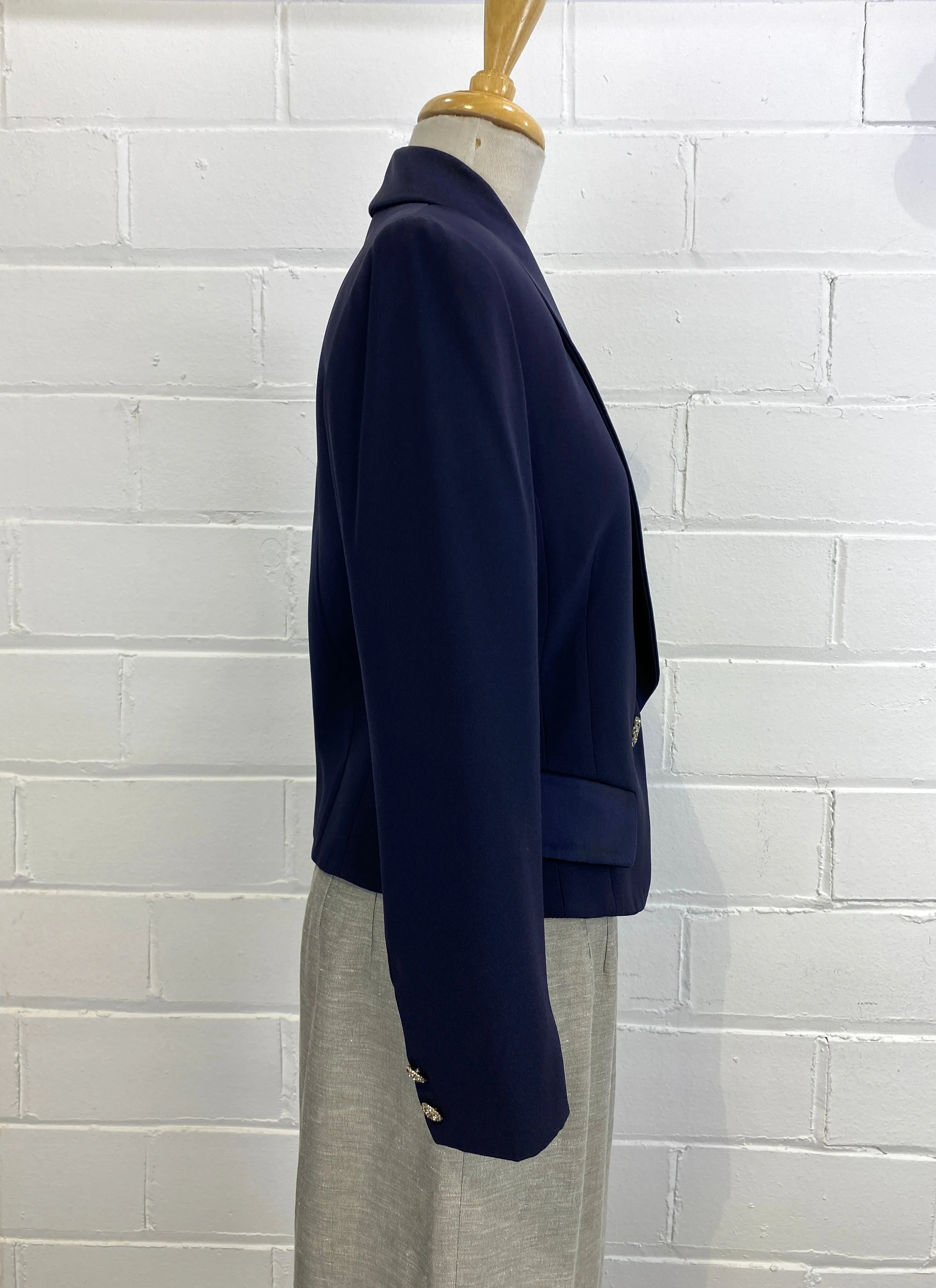 Vintage 1980s/90s Sunny Choi Navy Blazer, Small